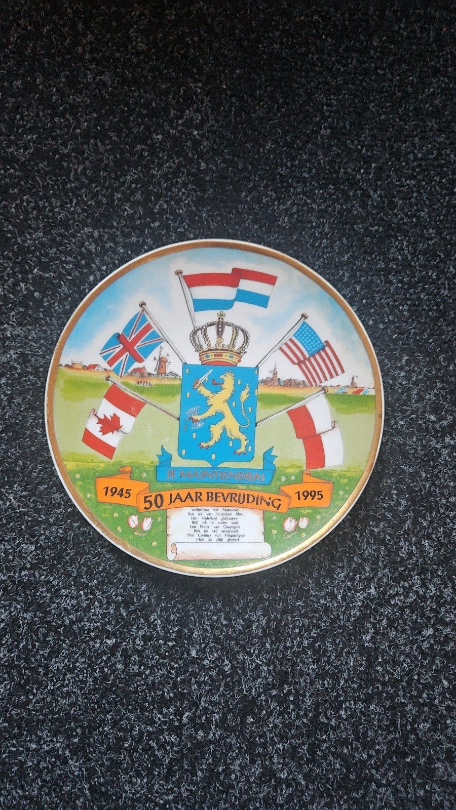Herdenkingsbord 50 Jaar Bevrijding Nederland 1945-1995, Ophalen of Verzenden