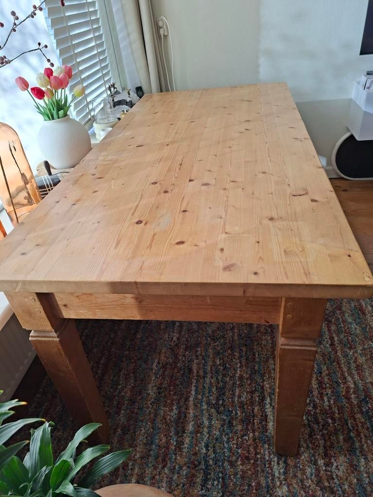Grenen houten tafel, Huizen en Kamers