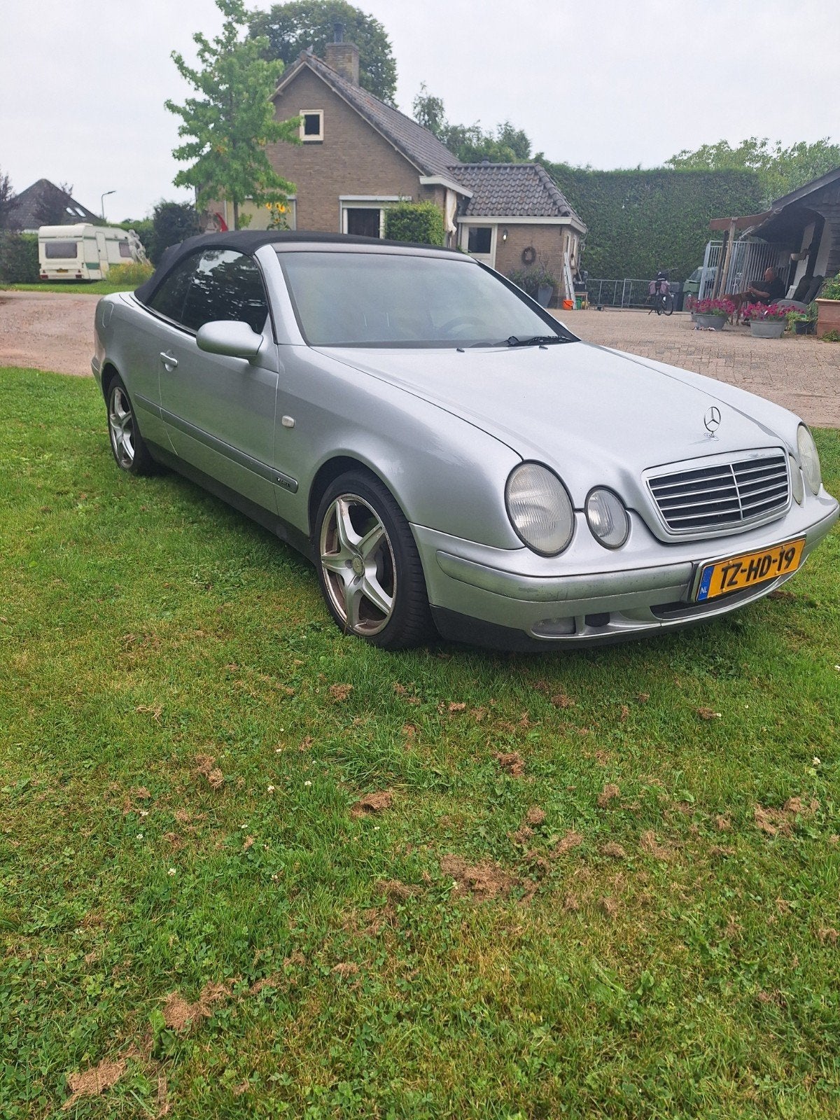 Mercedes-Benz CLK 2.3 Clk230 Kompr Cabrio Sport 1998 Grijs, Auto's, 1525 kg, 4 cilinders, Cabriolet, 4 stoelen