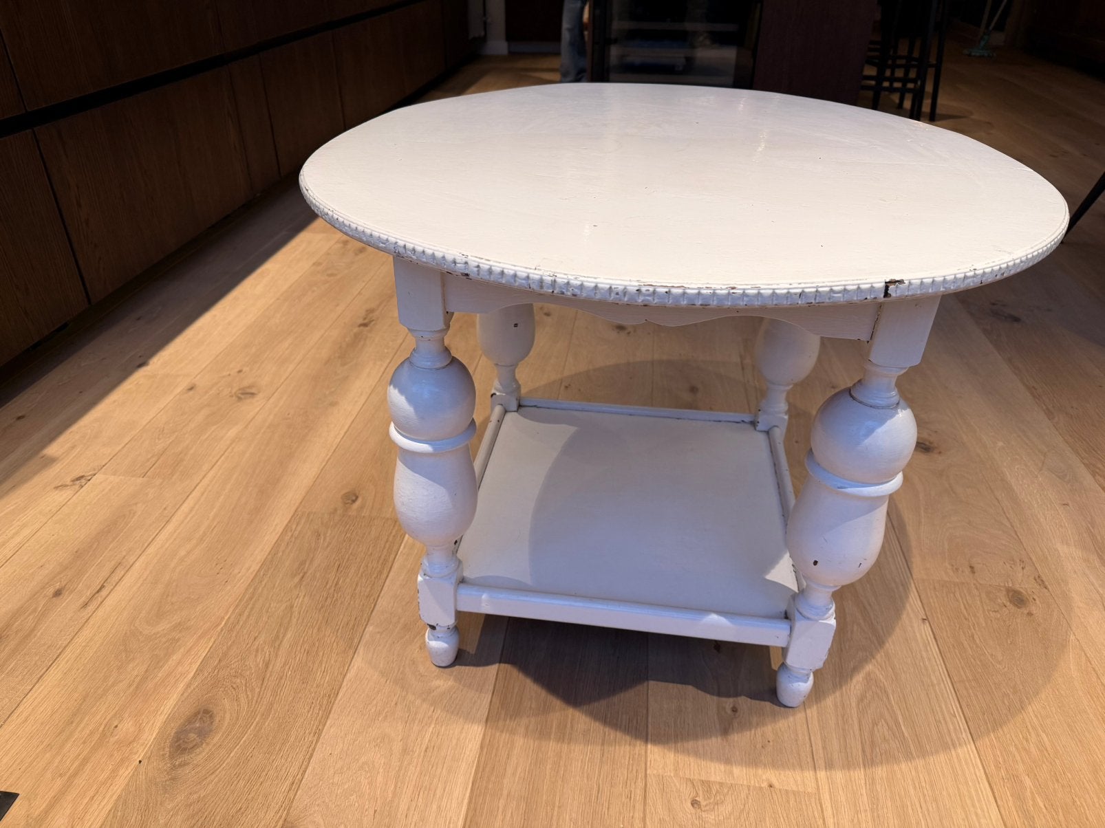Witte elegante salontafel, Ophalen, Gebruikt, Rond, 75 cm of meer