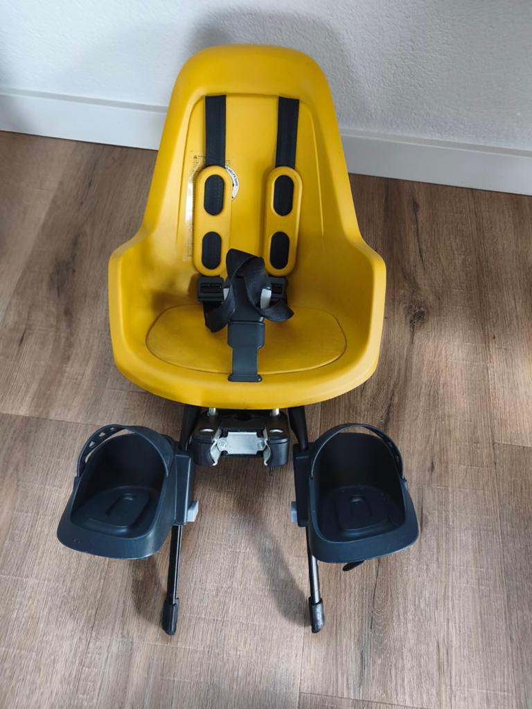 Bobike Mini One Mighty Fietsstoeltje mustard, Geel, Ophalen of Verzenden, Voetsteuntjes