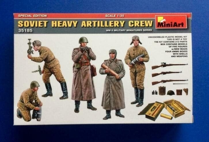 Miniart 35185 Soviet Heavy Artillery Crew 1/35, Hobby en Vrije tijd, Modelbouw | Figuren en Diorama's, Ophalen of Verzenden, Nieuw