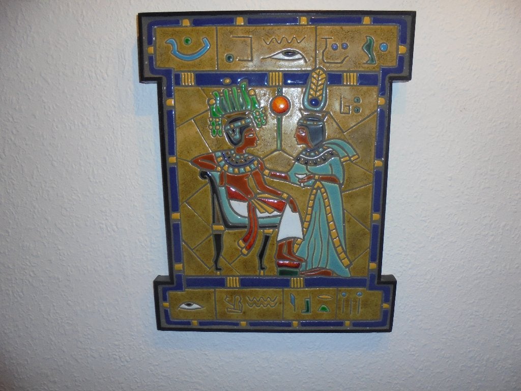 keramiek egyptische kunst gesigneerd karel f van der wilk, Ophalen of Verzenden