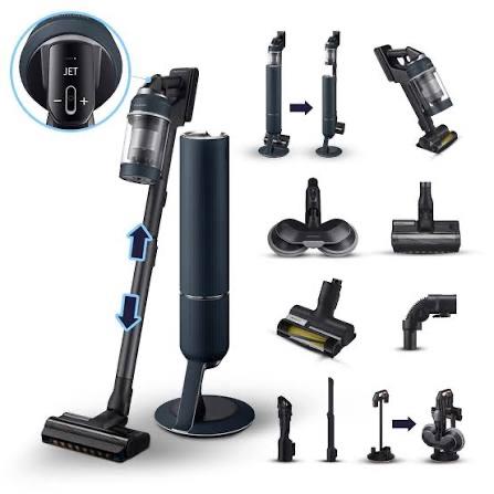 Samsung Bespoke Jet Pro Extra VS20A95973B/WA Steelstofzuiger, Gebruikt, Automatisch legen, Ophalen of Verzenden, Reservoir