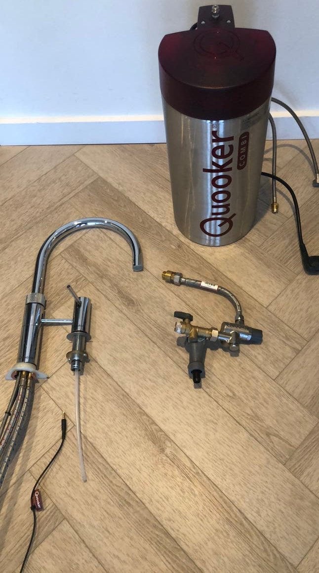 Quooker Combi E 7 Liter Boiler Fusion Round Chroom +ZEEPPOMP, Verzenden, Zo goed als nieuw