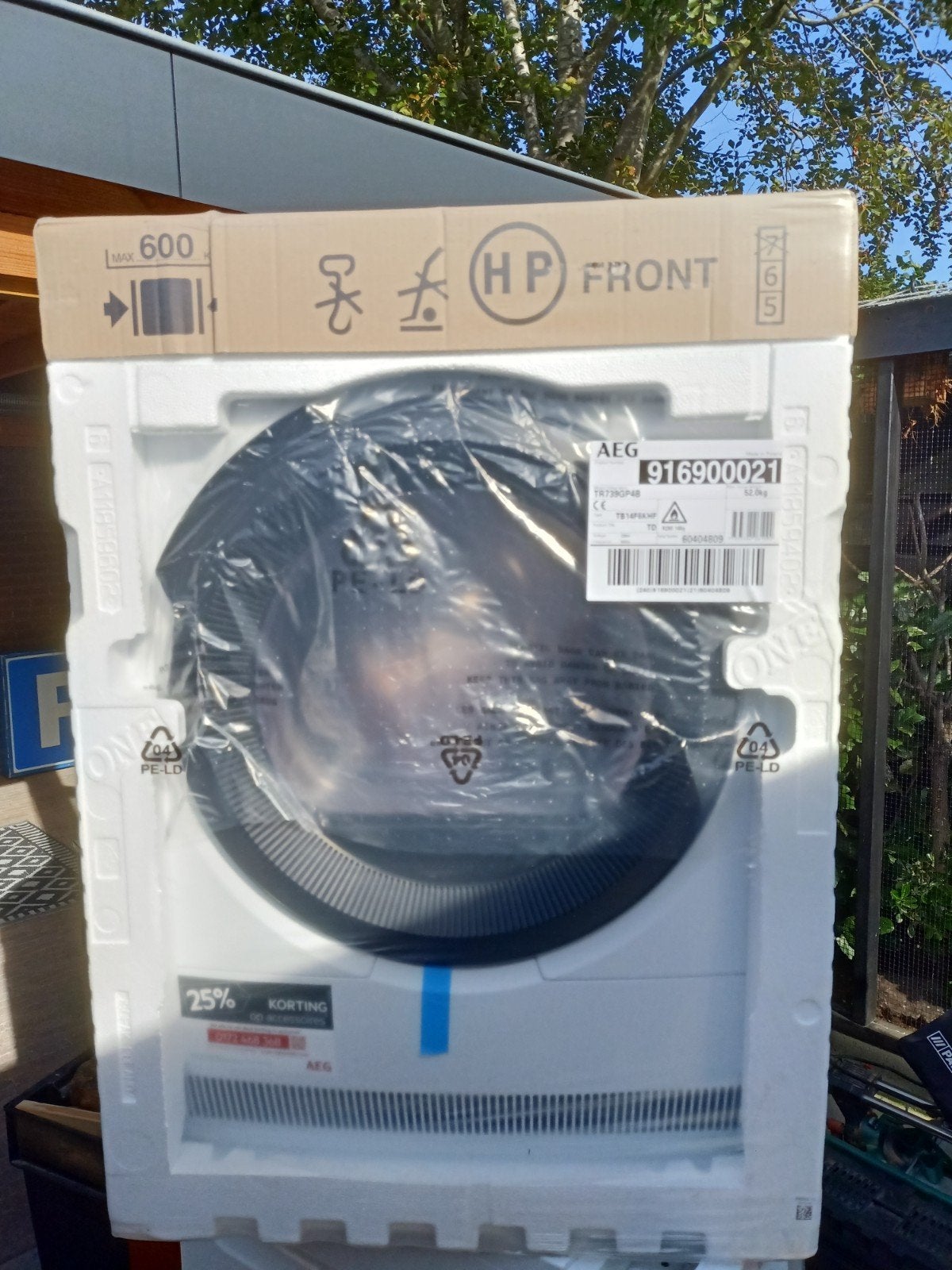 Te koop Aeg warmtepomp droger 9kg, Witgoed en Apparatuur, Ophalen, 8 tot 10 kg, Nieuw, Voorlader