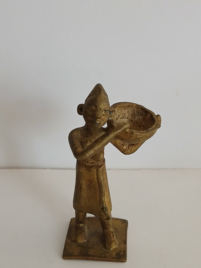 Bronzen Afrikaans Beeldje Akan of Ashanti goudgewicht. (4), Antiek en Kunst, Afrika, Handgemaakt, Ophalen of Verzenden, Brons