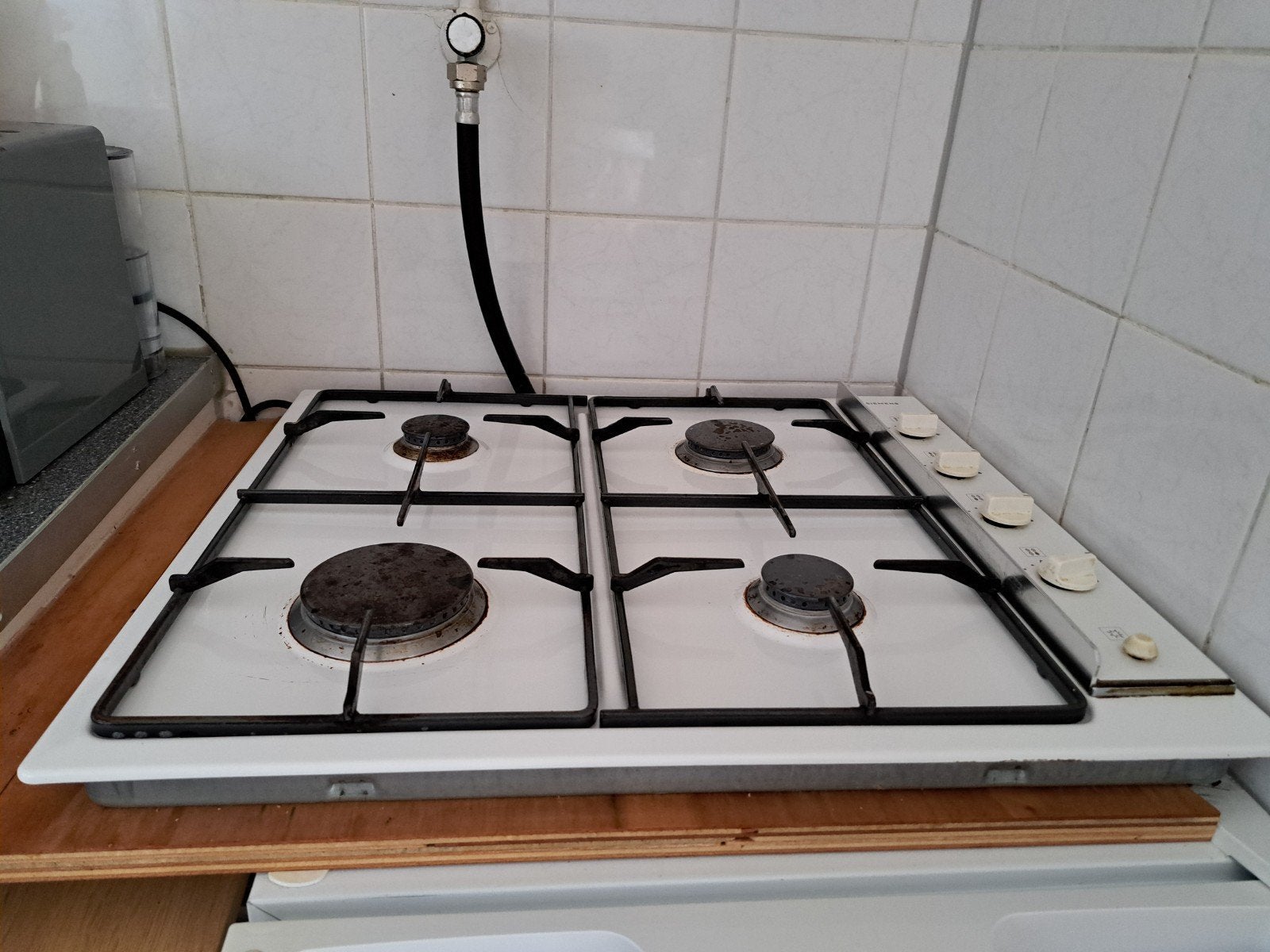 Siemens gaskookplaat 4 pits - Werkt top! (ca. 60x60 cm), Ophalen, Gebruikt, 60 cm of meer, 4 kookzones