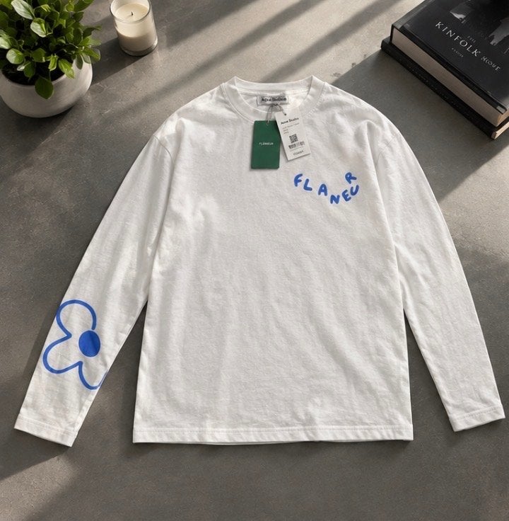 Witte Flaneur longsleeve - Maat S - Nieuw met prijskaartje, Kleding | Dames, T-shirts, Wit, Nieuw, Ophalen of Verzenden, Lange mouw