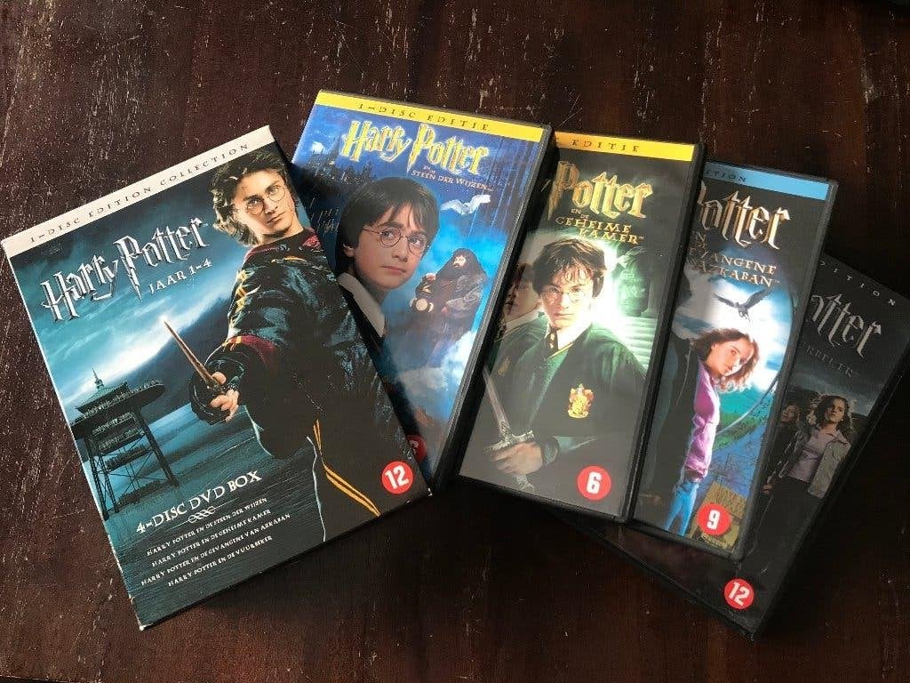 Harry Potter Jaar 1 t/m 4 ( 4 DVD Box ) met deel 1 t/m 4, Vanaf 12 jaar, Ophalen of Verzenden, Zo goed als nieuw
