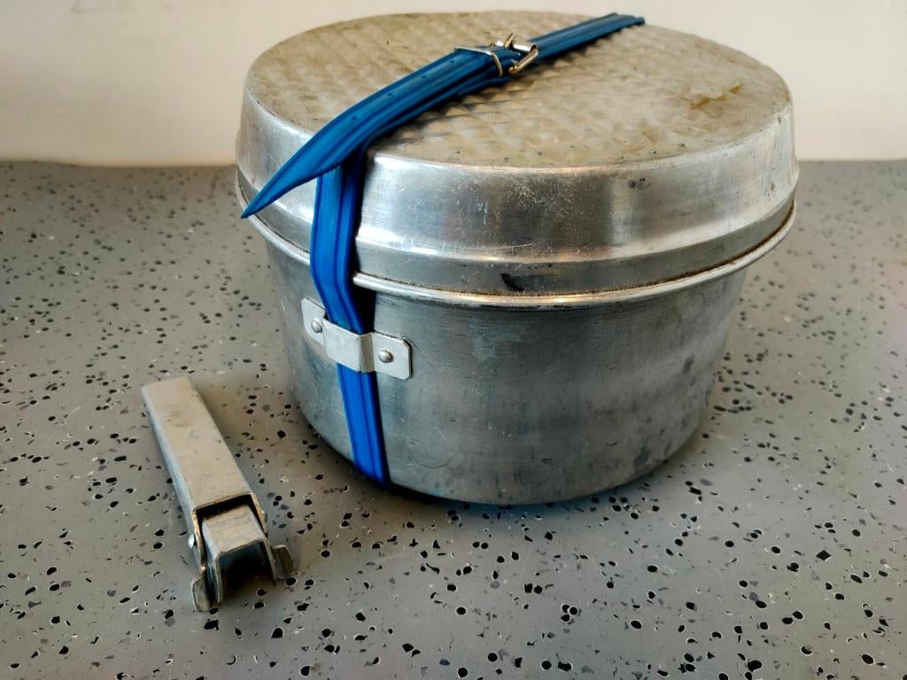 Vintage aluminium camping pannenset, Gebruikt, Ophalen of Verzenden, /, /