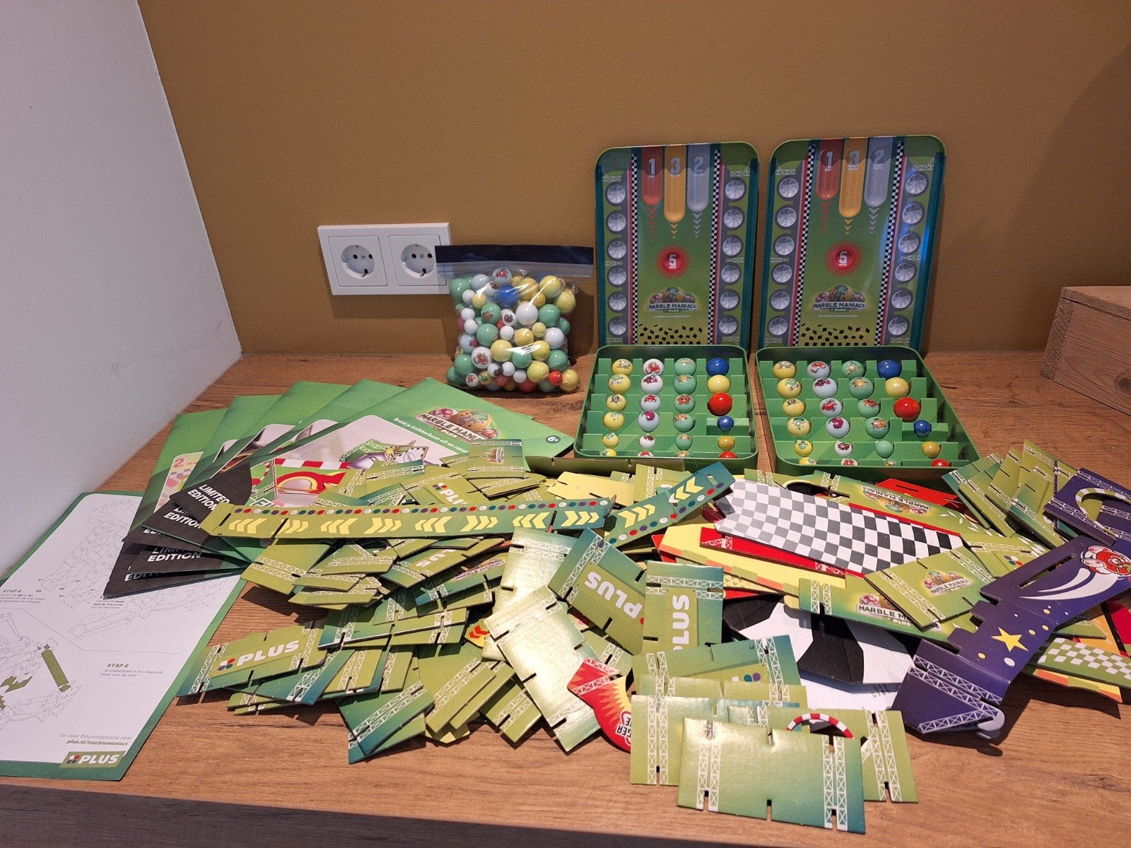 Grote set Marble Mania knikkerbaan met knikkers, Ophalen of Verzenden, Gebruikt, Jongen of Meisje