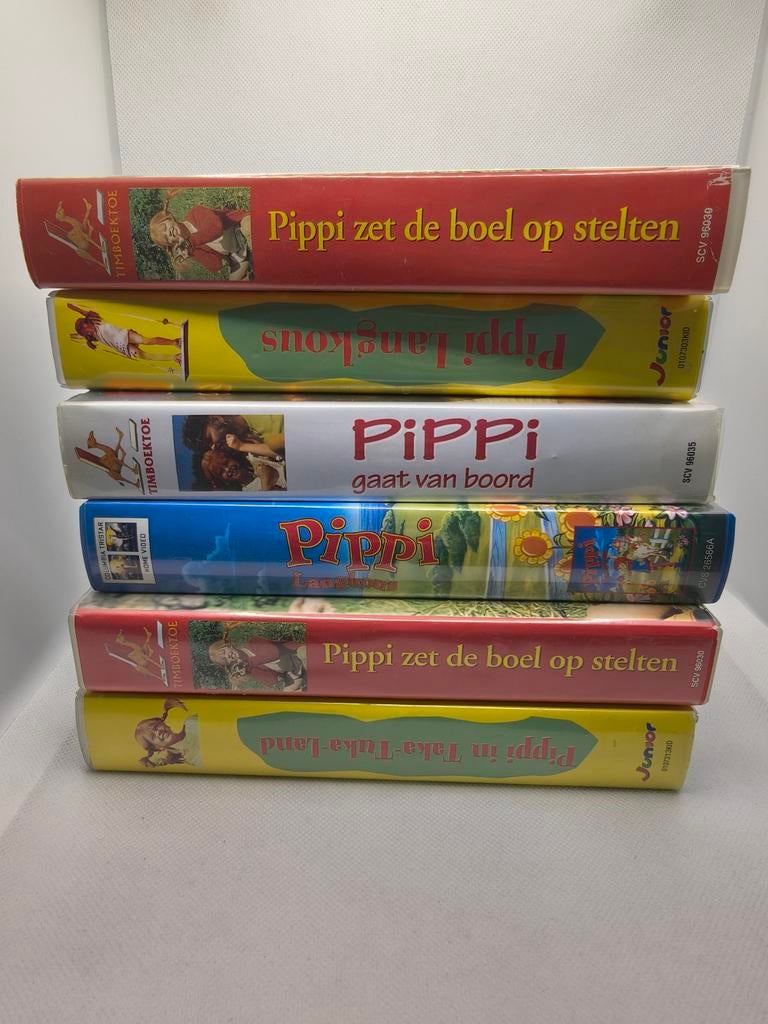 Grote Pippi Langkous VHS lot, Cd's en Dvd's, VHS | Kinderen en Jeugd, Gebruikt, Alle leeftijden, Kinderprogramma's en -films, Overige typen