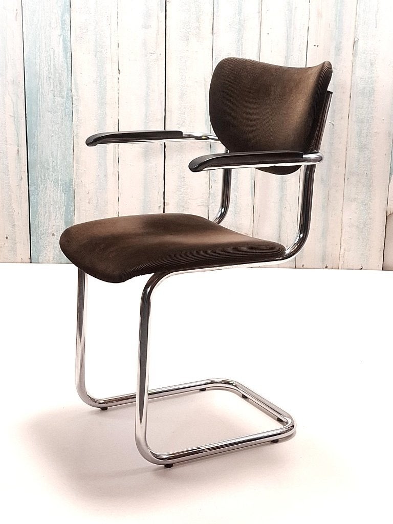 Gispen / De Wit stijl - Originele vintage eetkamerstoel, Huis en Inrichting, Stoelen, Gebruikt, Vijf, Zes of meer stoelen, Kunststof