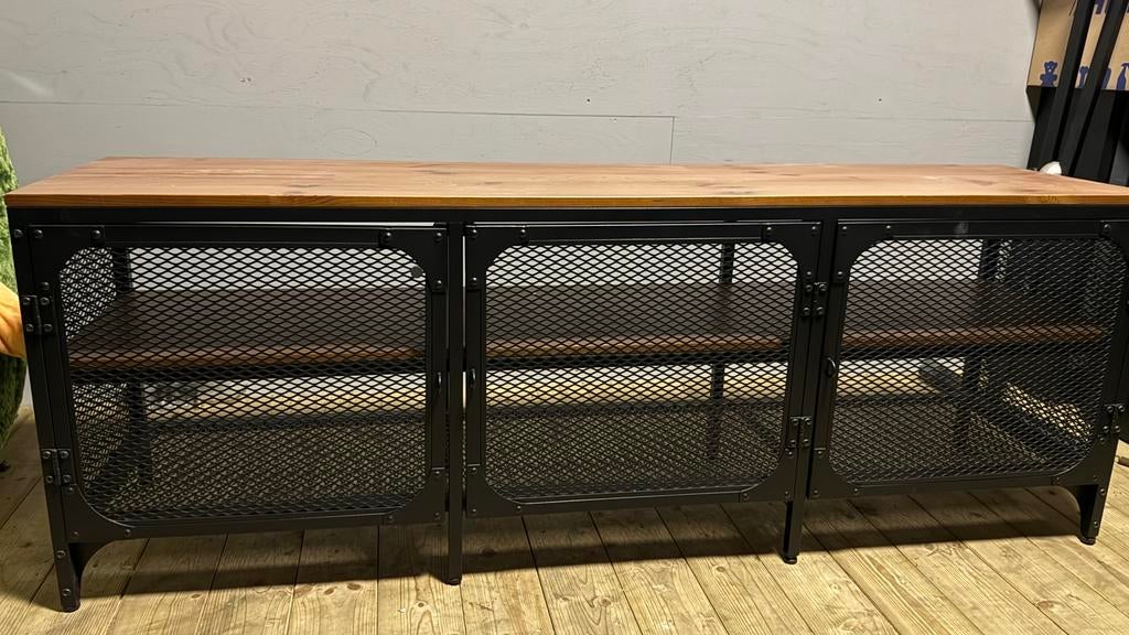 Tv Meubel Industrieel, Huis en Inrichting, Kasten | Dressoirs, Zo goed als nieuw, 25 tot 50 cm, Ophalen