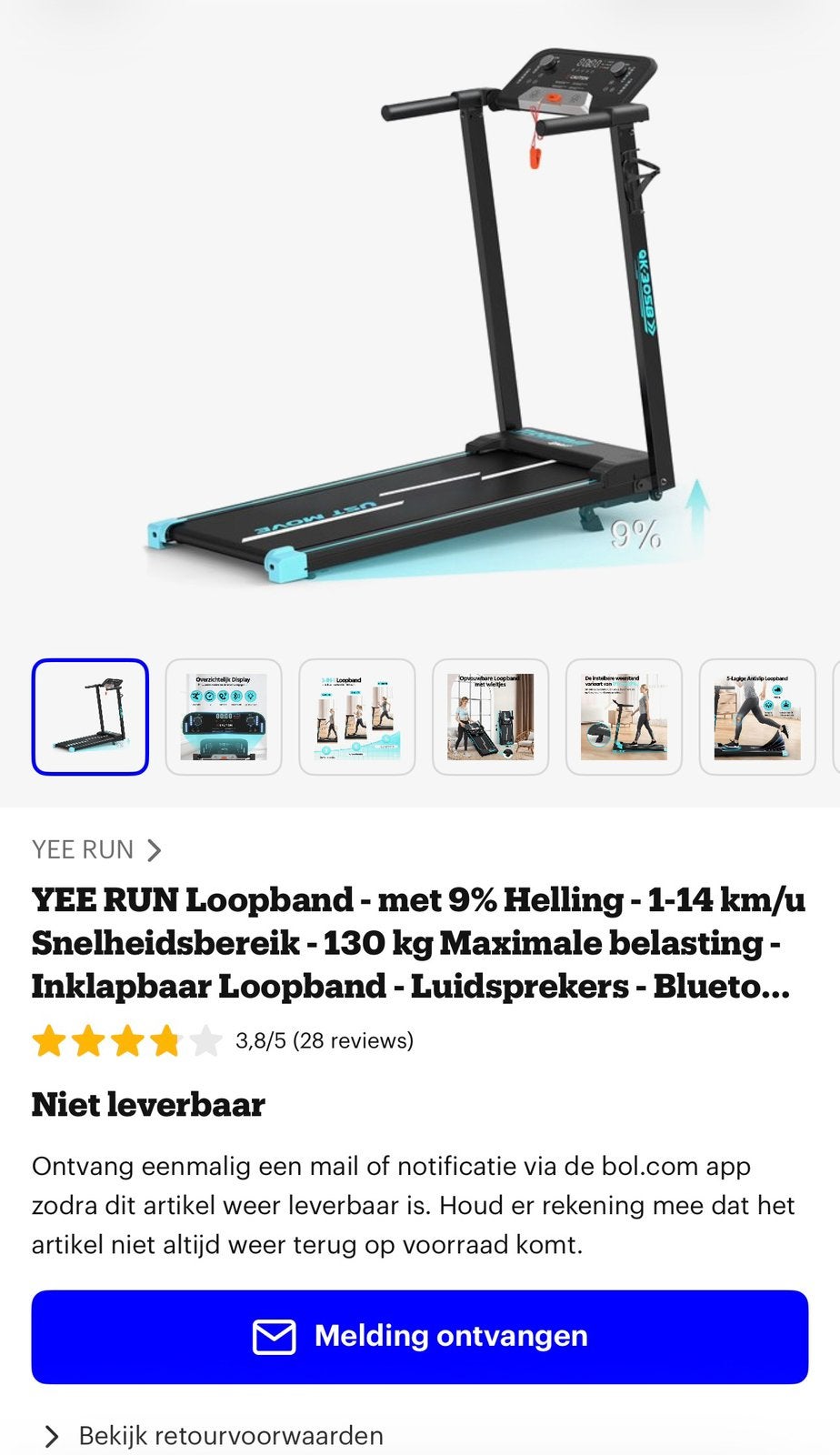 Loopband, Ophalen, Zo goed als nieuw, Loopband