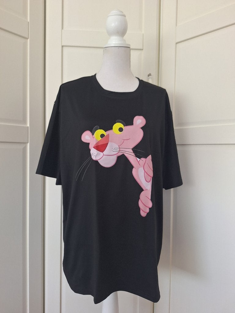 Nieuw zwart Pink Panther roze panter shirt, maat 3XL XXL, Zwart, Maat 46/48 (XL) of groter, Nieuw, Ophalen of Verzenden