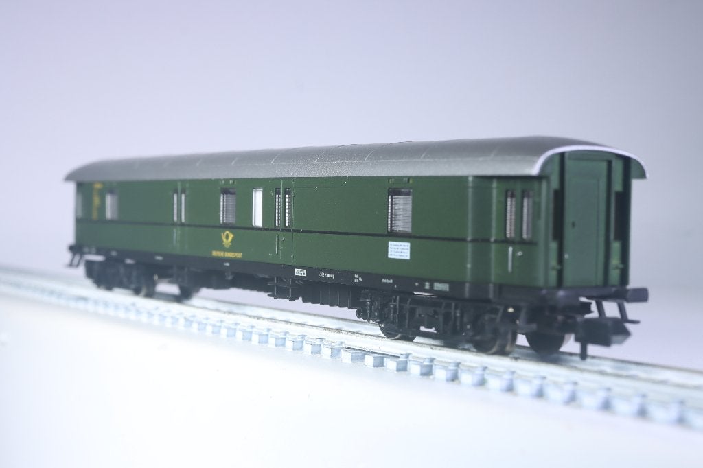 Postwagon type Post4-c/21,6, groen, DBP, Gelijkstroom, Fleischmann, Ophalen of Verzenden, Nieuw