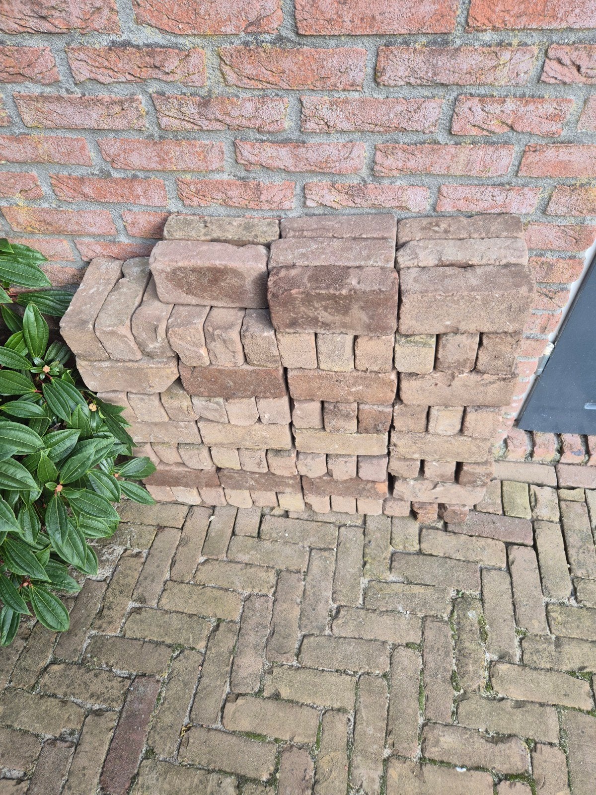260 gebruikte bakstenen voor tuin of bestrating, Ophalen, Gebruikt, Bakstenen