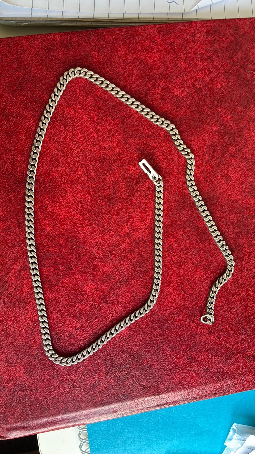 835 zilver ketting 52 cm 5 mm breed gourmetschakel, Ophalen of Verzenden, Gebruikt, Zilver, Zilver