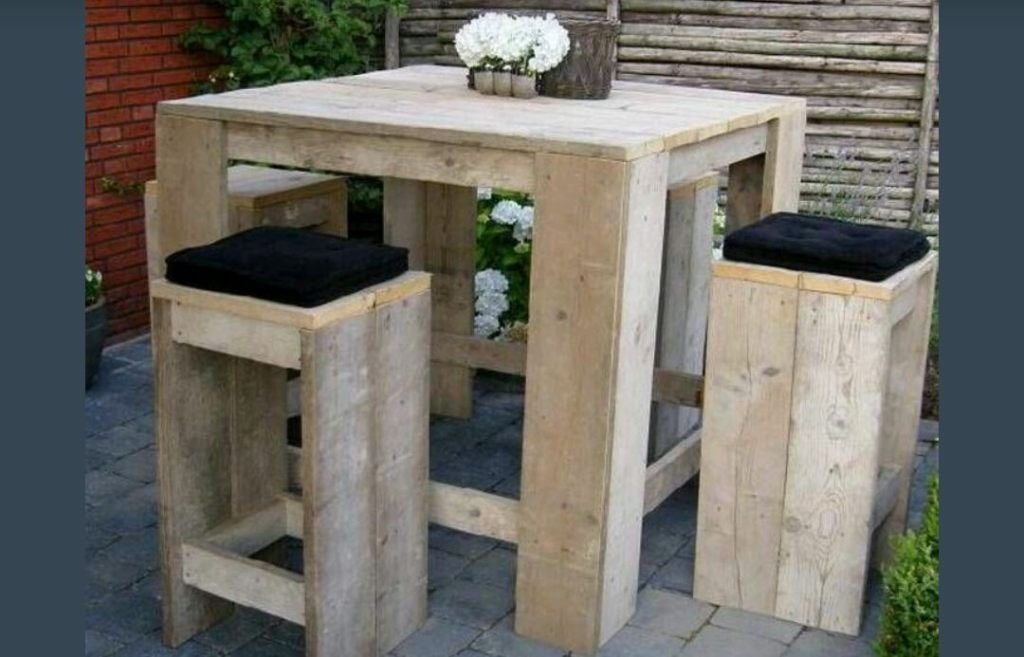 Barset, 4 zitplaatsen, Hardhout, Nieuw, Ophalen of Verzenden
