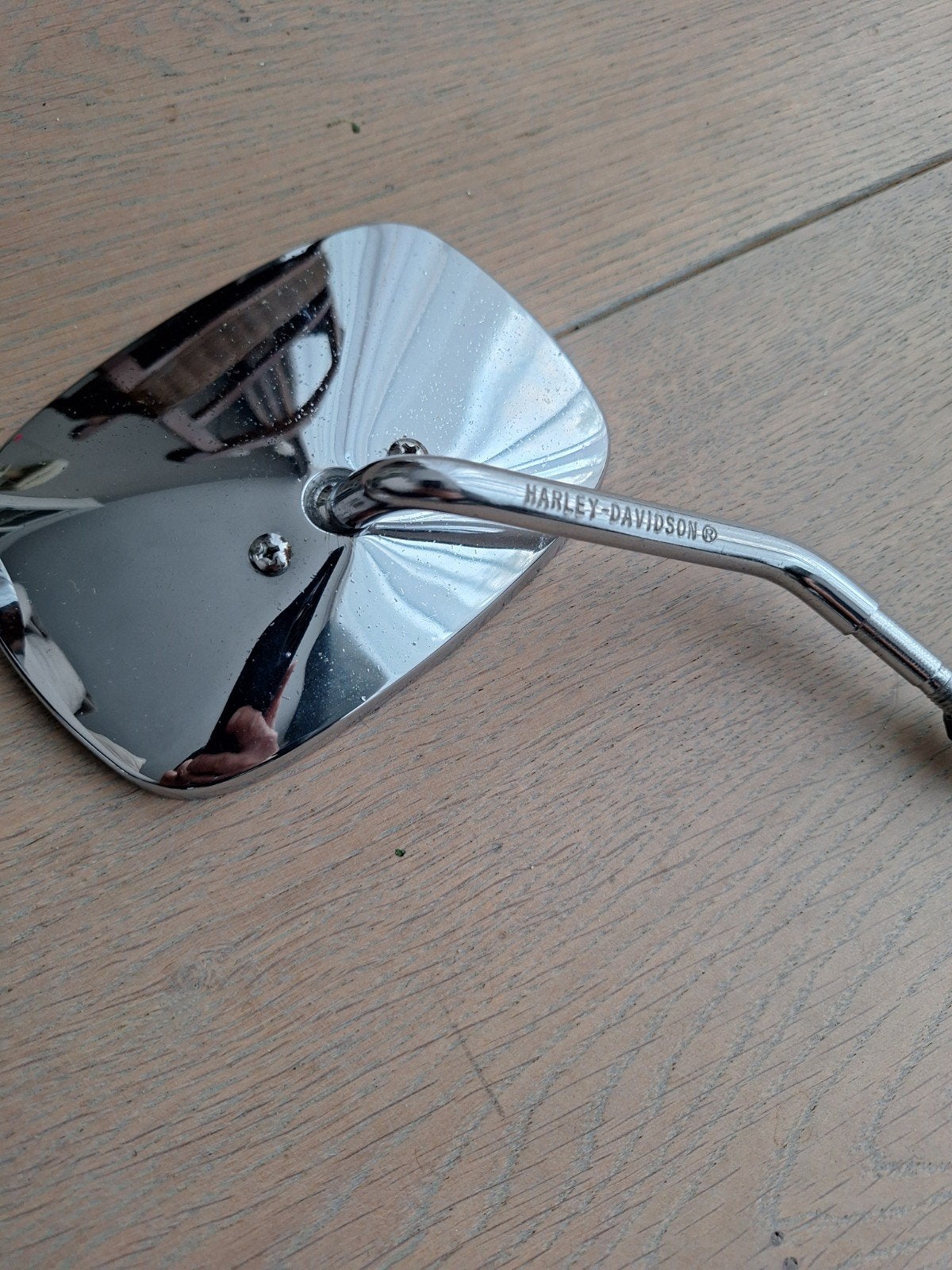 Harley Davidson originele spiegels - Korte uitvoering chroom, Motoren, Ophalen of Verzenden, Gebruikt