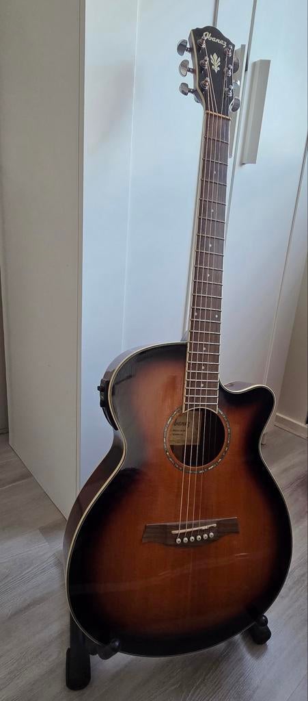 Akoestische gitaar (Ibanez AEG10ii) met standaard en hoes, Ophalen of Verzenden, Zo goed als nieuw, Overige typen