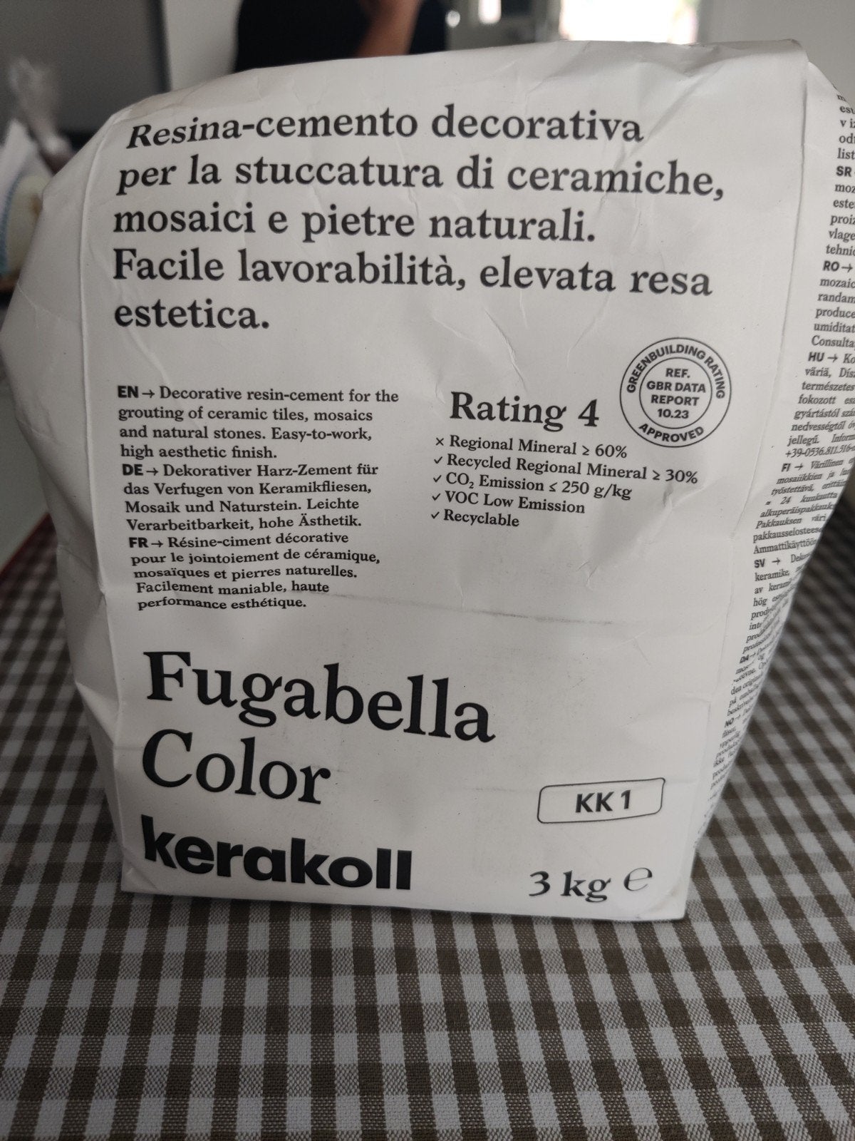 Fugabella Color Kerakoll Voegmortel Wit (1kg), Ophalen, Overige typen, Minder dan 20 cm, Zo goed als nieuw