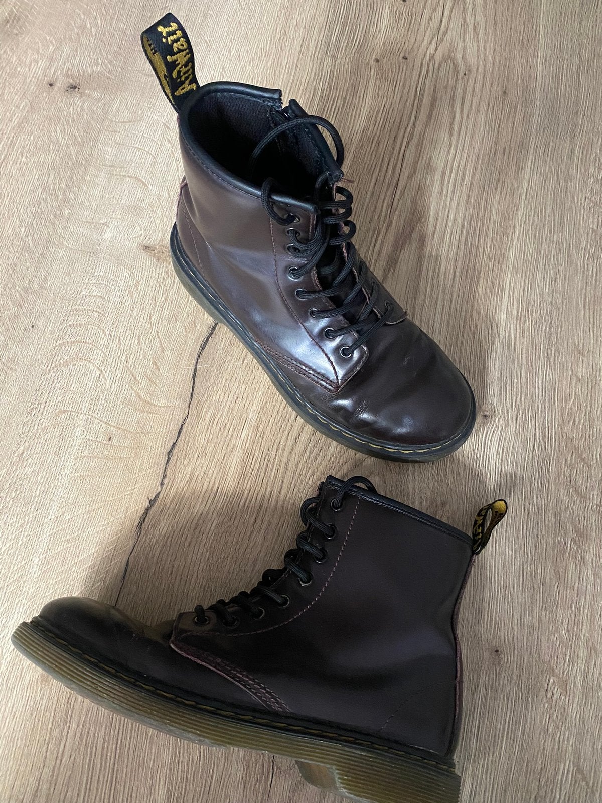 Dr. Martens 1460 J leren boots maat 34 – bordeaux, Lage of Enkellaarzen, Ophalen of Verzenden, Zo goed als nieuw, Rood