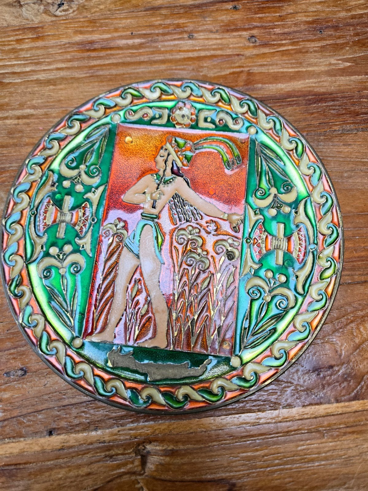 Vintage Decoratief Wandbord, Griekse Prins der Lelies., Ophalen of Verzenden, Zo goed als nieuw