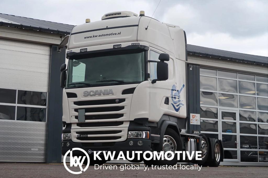 Scania R490 6X2/ FULL AIR/ RETARDER / PARK AIRCO (bj 2017), Automaat, Euro 6, Leder, Bedrijf