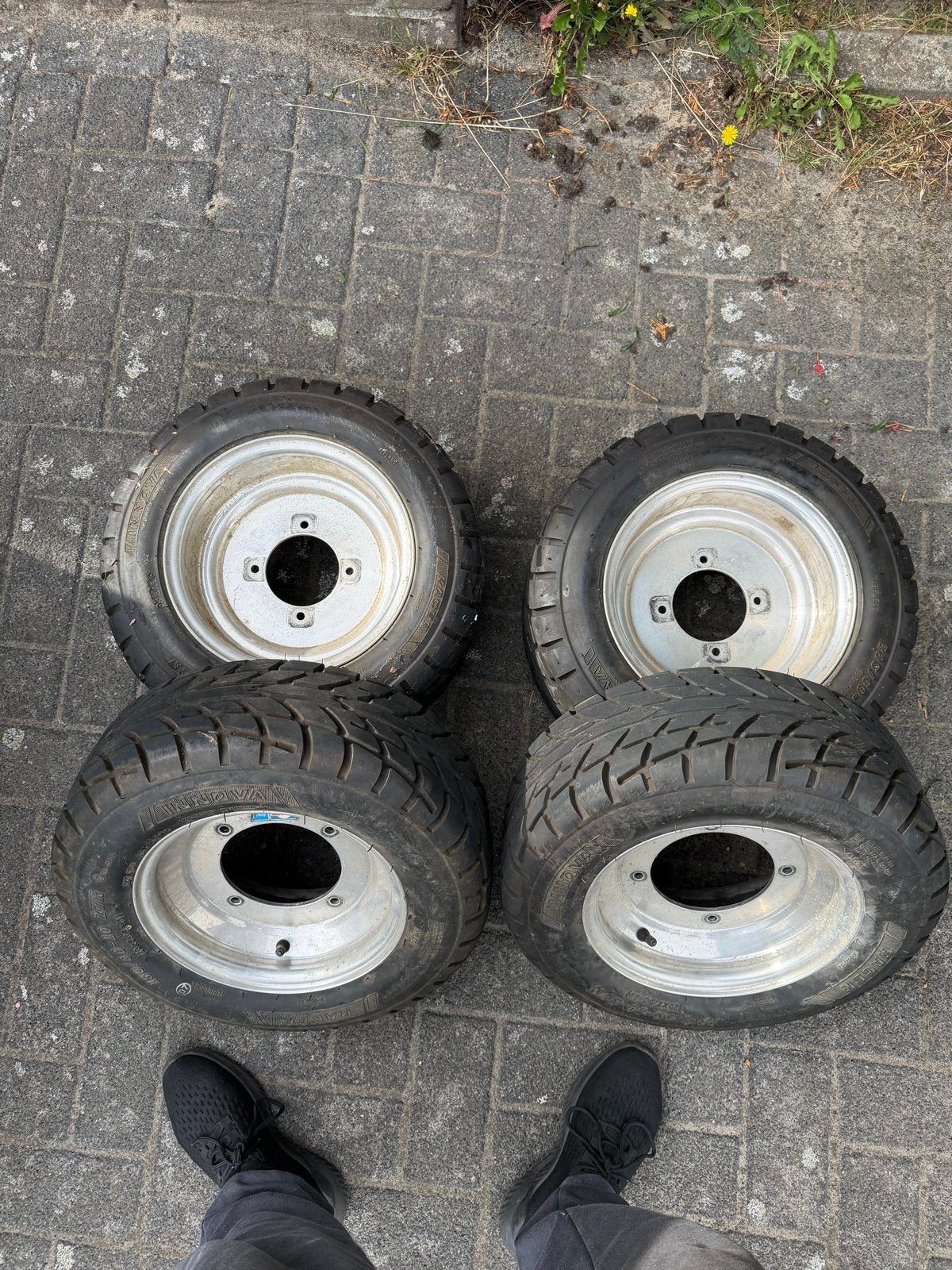 DWT yamaha Raptor 700R velgen set met straatbanden, Ophalen, Gebruikt
