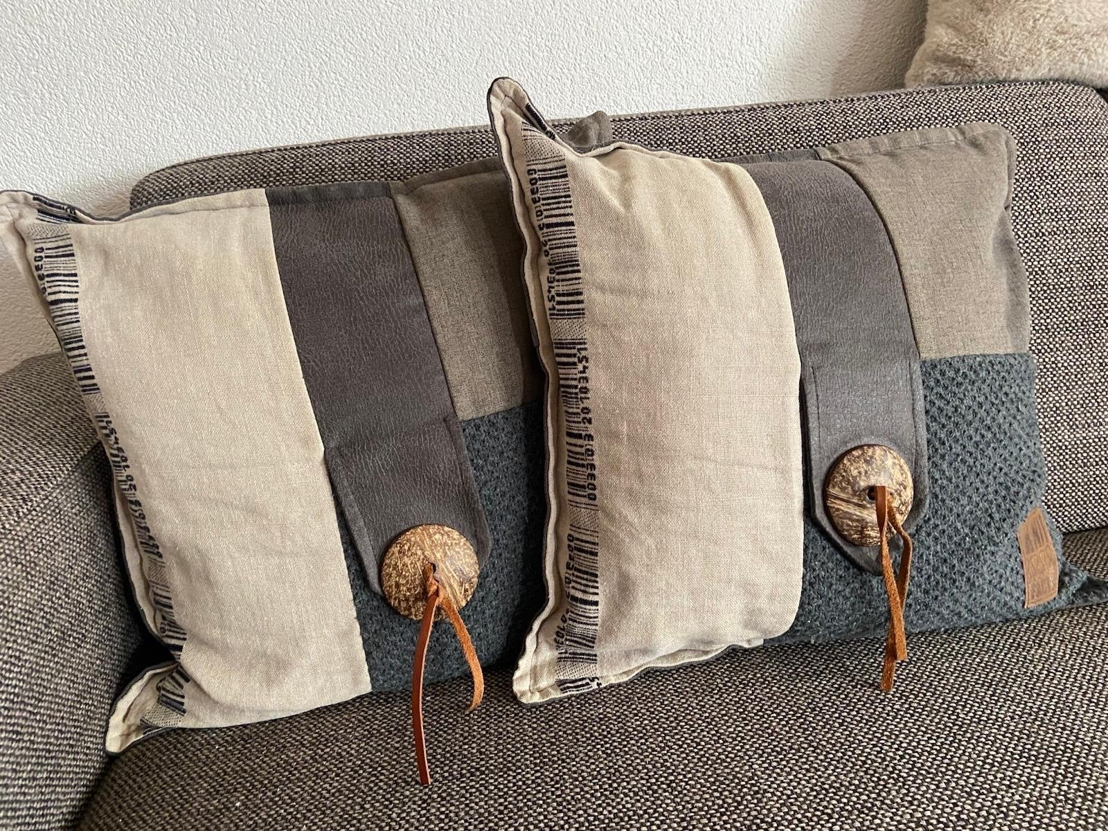Decoratieve sierkussens Knit Factory uniek design (2 stuks), Ophalen, Overige merken, Meerkleurig, Inclusief binnenkussen