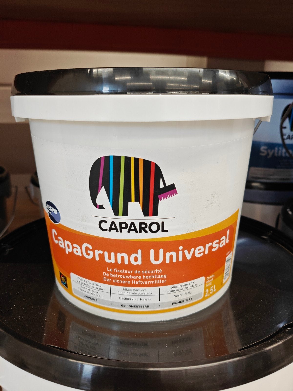 Caparol CapaGrund Universal Grondverf (2.5L, bijna vol), Ophalen of Verzenden, Grijs, Minder dan 5 liter, Verf