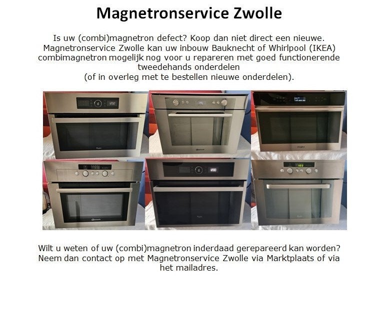 Reparatie combimagnetron, combi magnetron, combi oven, Witgoed en Apparatuur, Magnetrons, Ophalen, Combimagnetron, Crisp, Inbouw