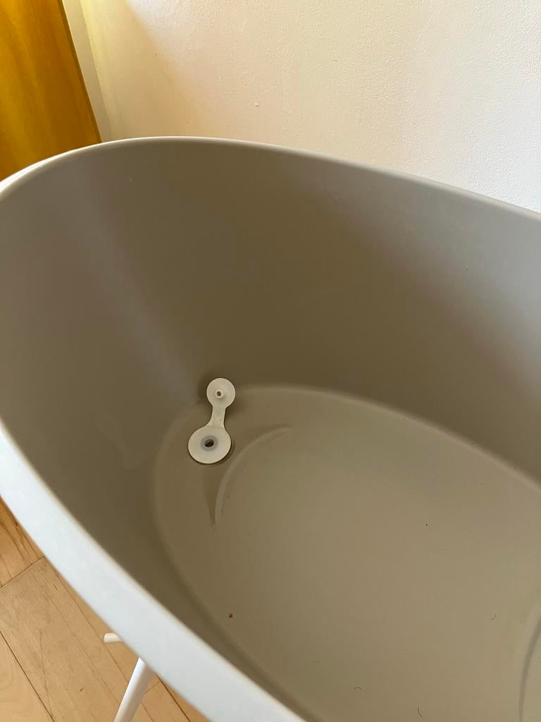 Luma Babybadje met afvoerslang en standaard, Gebruikt, Badje, Standaard, Ophalen