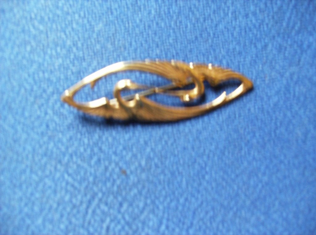ART NOUVEAU BROCHE, "NAAR" MUCHA, TWEE KRAANVOGELS, Ophalen of Verzenden, Nieuw, Overige materialen