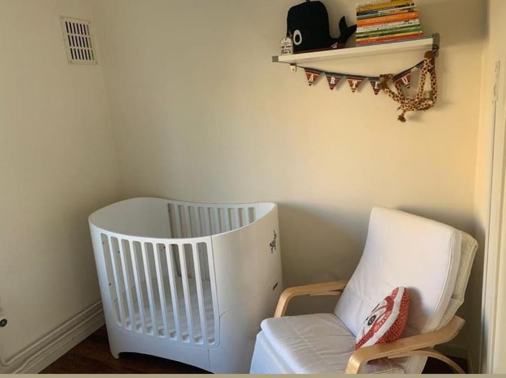 Mooi wit leander meegroei bed baby en junior, Kinderen en Baby's, Babywiegjes en Ledikanten, Ophalen, Gebruikt, Ledikant