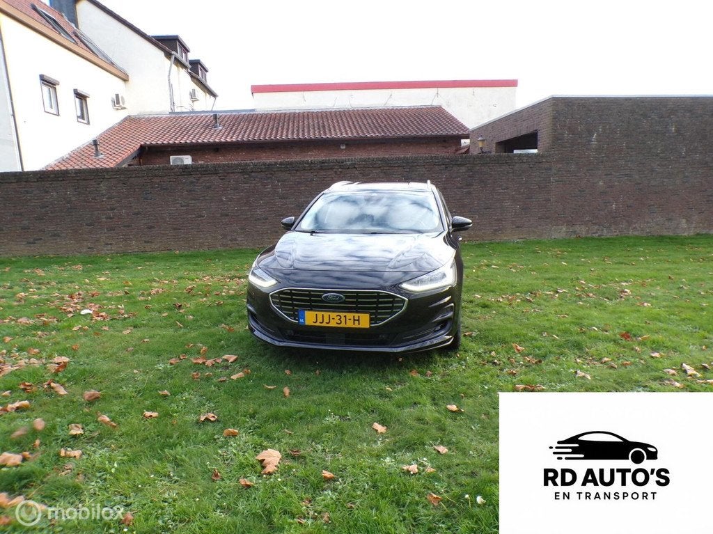 Ford Focus Wagon 1.0 EcoBoost Hybrid Titanium Style, Auto's, Ford, 1378 kg, Gebruikt, Zwart, Leder