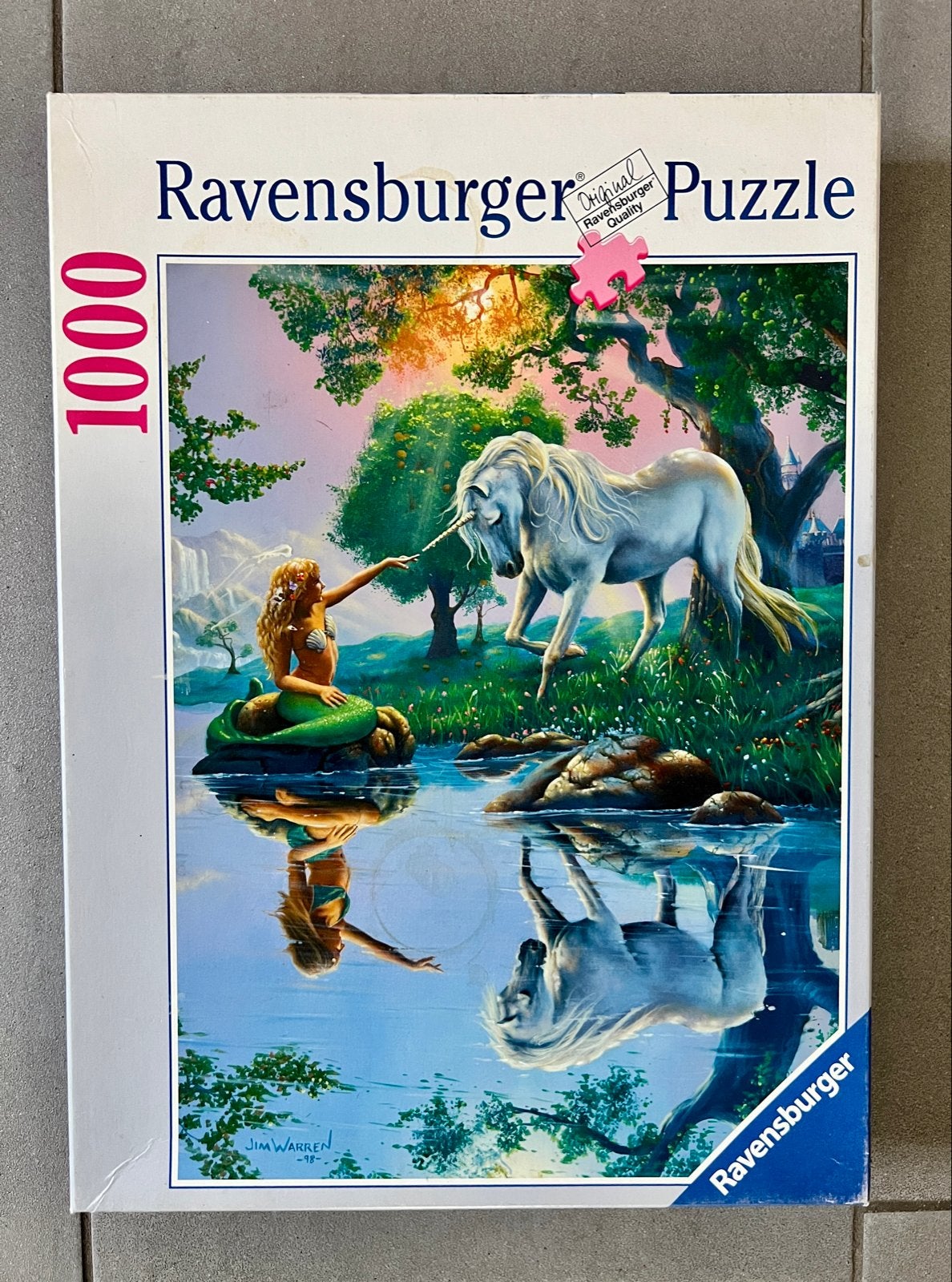 Ravensburger Legpuzzel 1000 stukjes Zeemeermin Eenhoorn, Ophalen of Verzenden, 500 t/m 1500 stukjes, Zo goed als nieuw, Legpuzzel