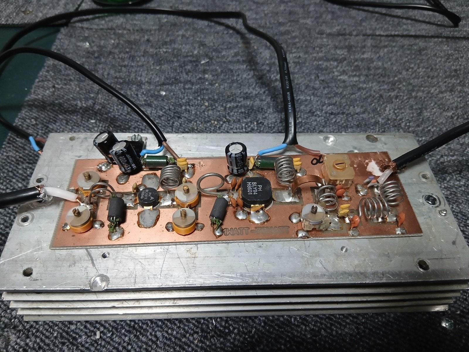 Zelfbouw RF-versterker 60 watt  met koellichaam, Ophalen of Verzenden, Gebruikt
