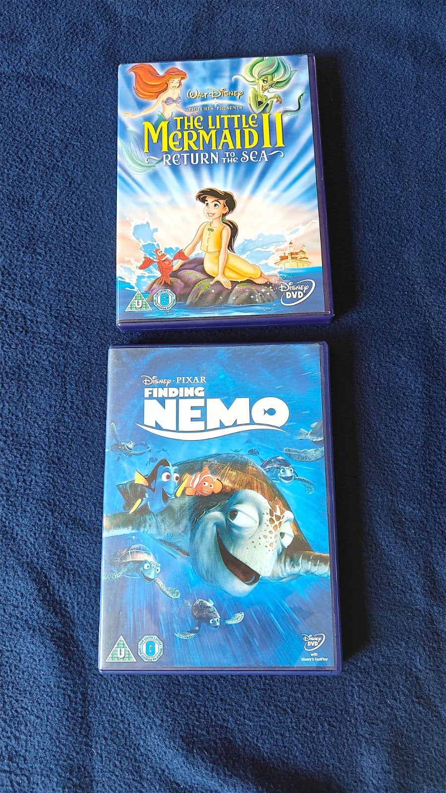 Disney DVD's: De Kleine Zeemeermin II & Finding Nemo, Animatie, Alle leeftijden, Nederlands, Ophalen of Verzenden