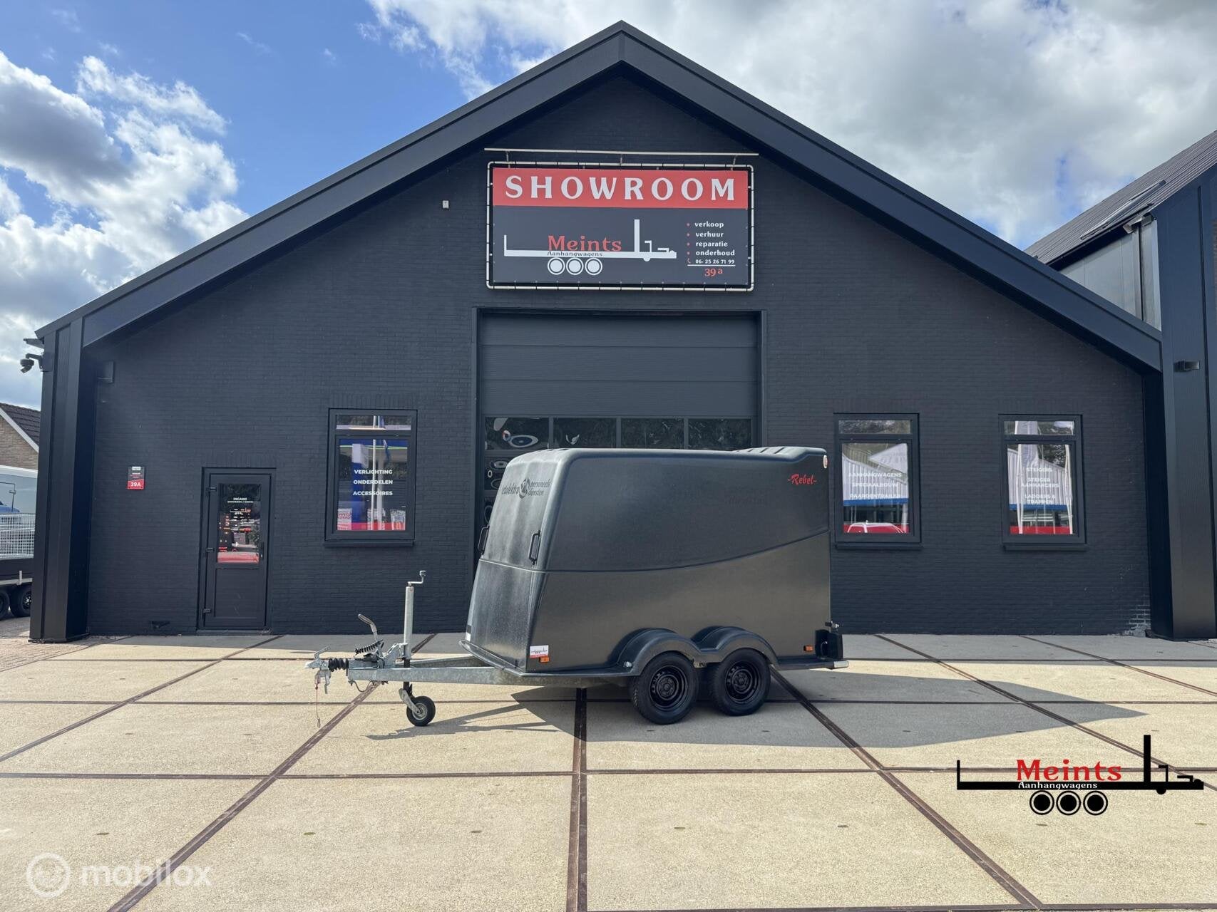 Rebel gesloten aanhanger 300x150x150 2000KG, Gebruikt