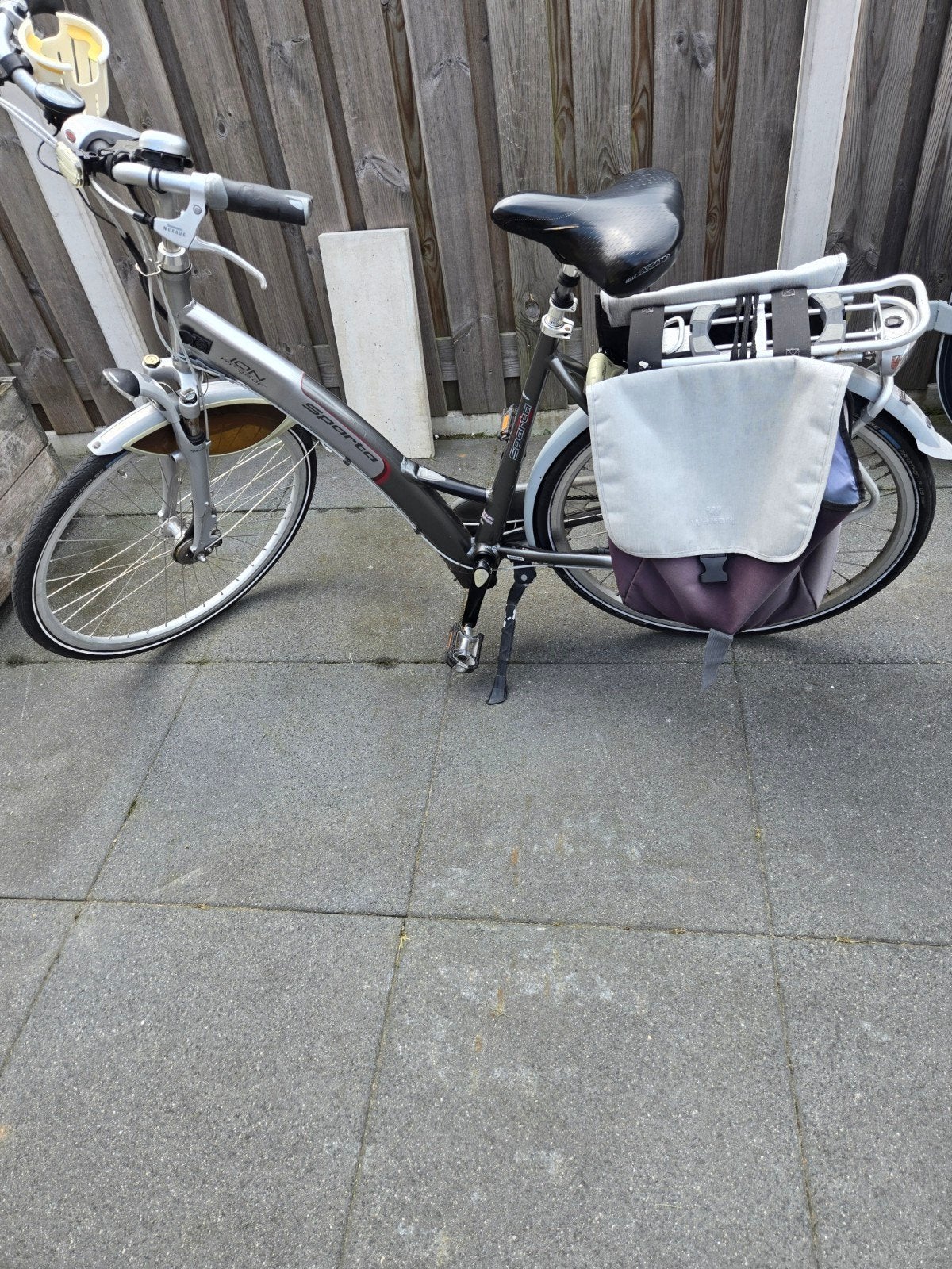 Sparta Ion elektrische damesfiets met fietstassen, Ophalen, Gebruikt, Trommelrem, Sparta