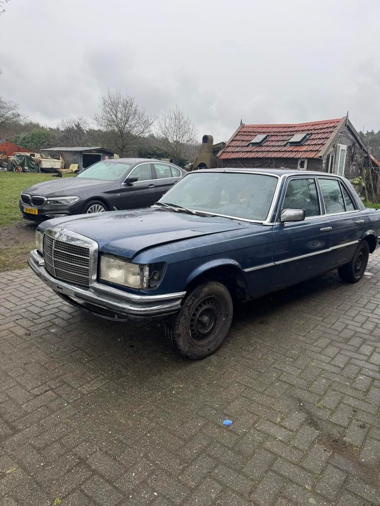 Mercedes 280s w116 onderdelen, Auto's, Automaat, Achterwielaandrijving, Blauw, Leder
