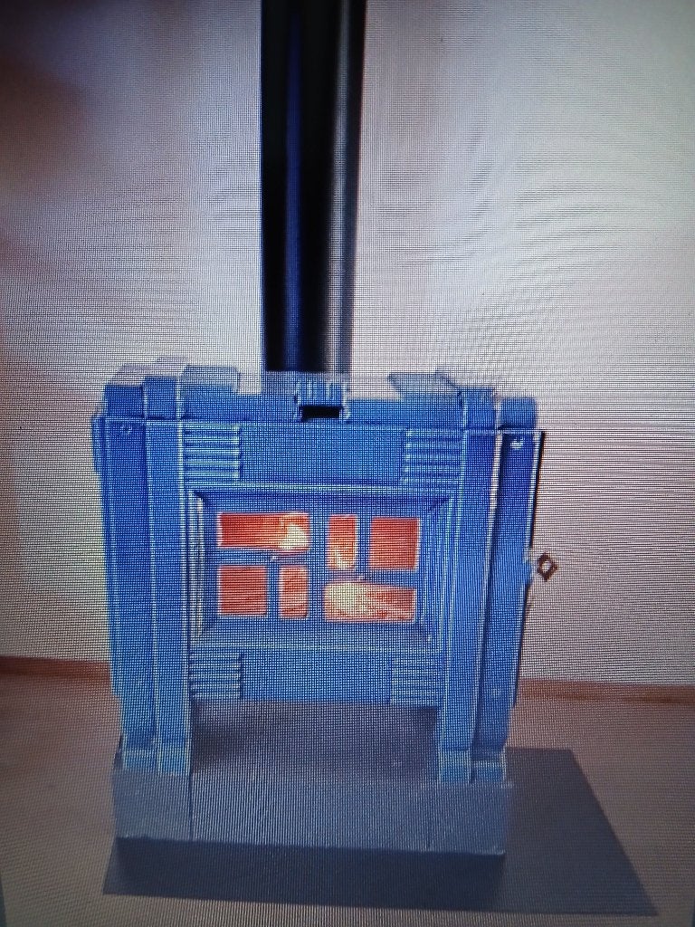 Houtkachel, blauwe Faure, Vintage, Ophalen, Gebruikt, Houtkachel, Vrijstaand
