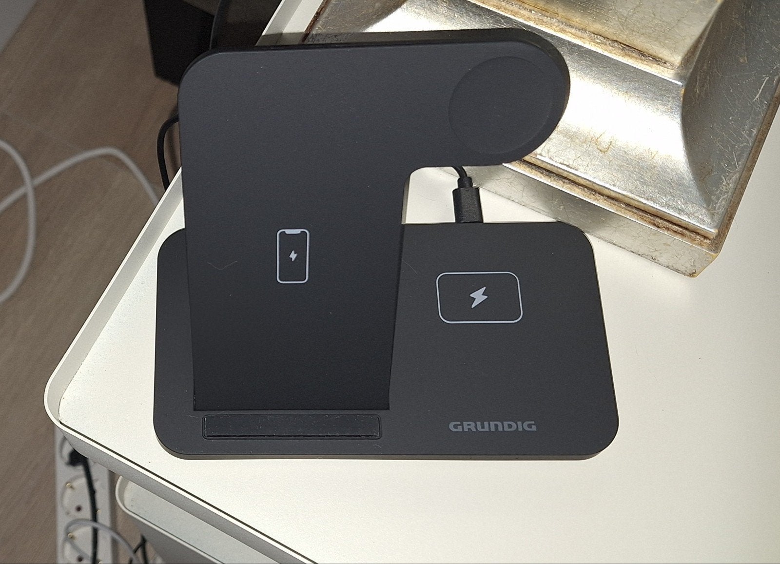 Grundig Draadloze Oplader voor Telefoon, Watch, Oordop, Universeel, USB-C, Draadloze oplader, Nieuw