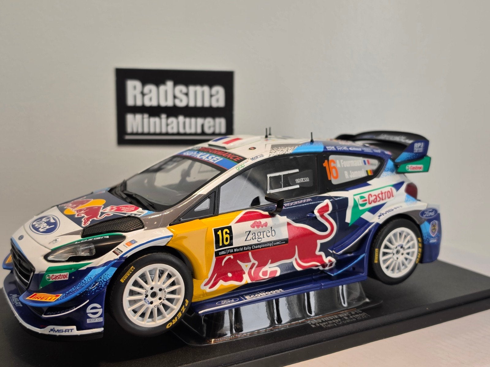 Ford Fiesta WRC No.16 Rally Croatia 2021 - 1:18 Ixo Models, Hobby en Vrije tijd, Auto, Ixo Models, Ophalen of Verzenden