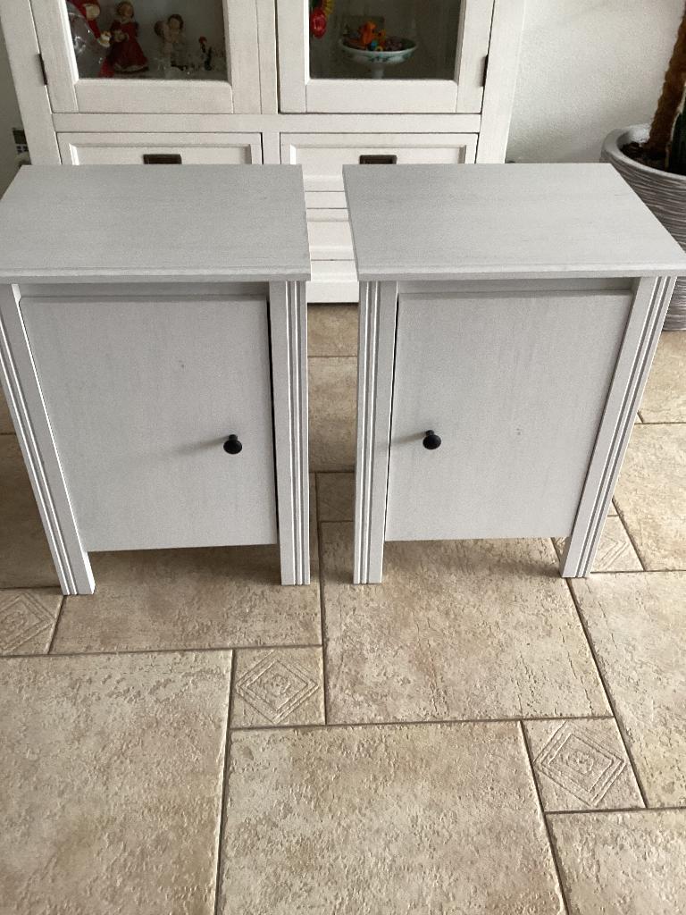 Nachtkastjes Ikea 2x wit, Huis en Inrichting, Ophalen, Minder dan 45 cm, 55 tot 70 cm, Zo goed als nieuw