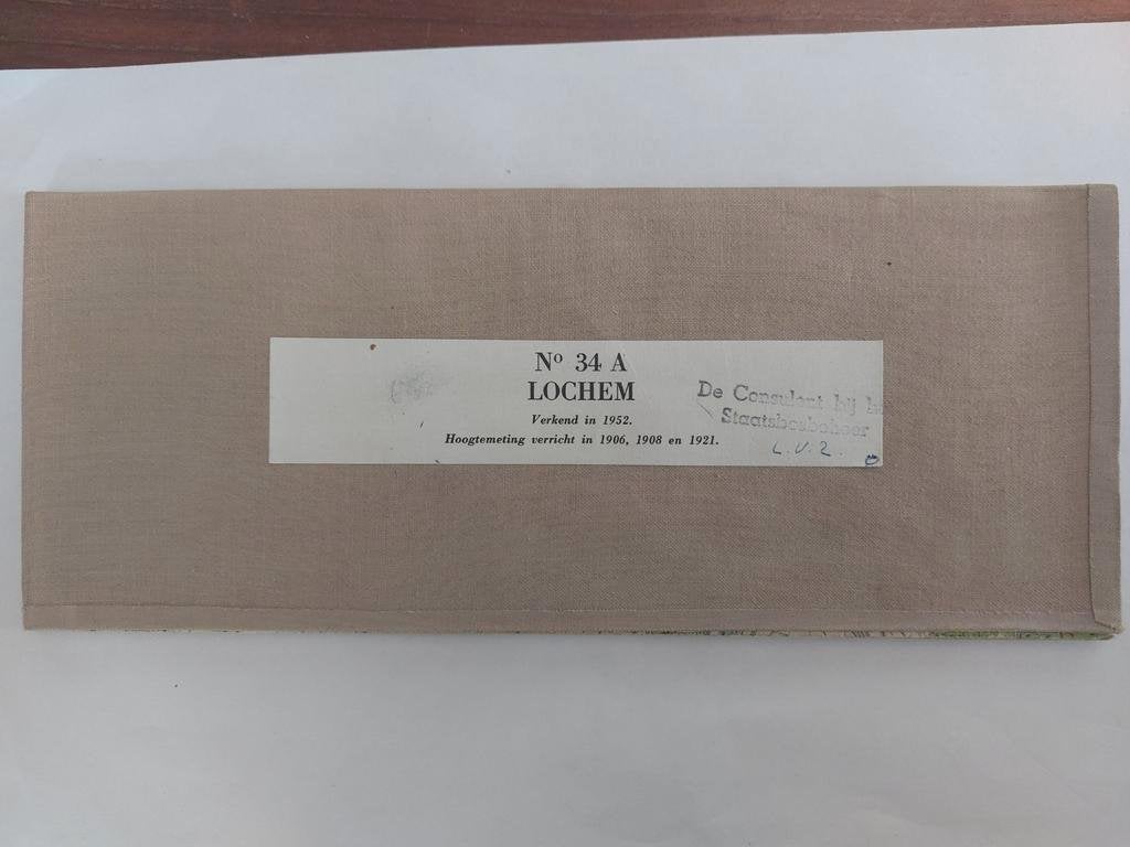 34A Stafkaart op linnen 1955 Lochem - Zwiep Larensche Veld, Ophalen of Verzenden, 1800 tot 2000, Nederland, Departement van Defensie